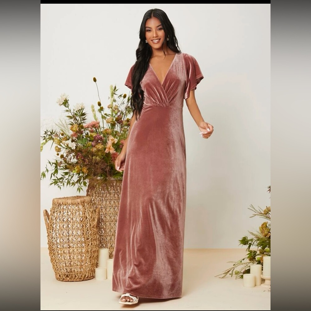 SHEIN velvet evening gown XS